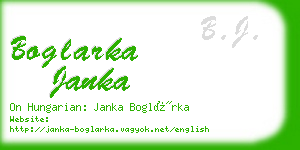 boglarka janka business card